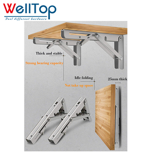 Welltop ขายร้อนชั้นวางของในห้องครัวที่ยึดเฟอร์นิเจอร์โลหะเหล็กหล่อพับลงโต๊ะยึดผนัง - Product Image 3