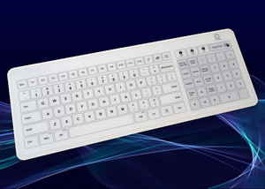 <strong>Multi</strong>-Interface Medical Touchscreen Glass <strong>Keyboard</strong> IP67 Waterproof USB 2.4G Wireless Bluetooth Connection 3 in 1 - Product Image 2