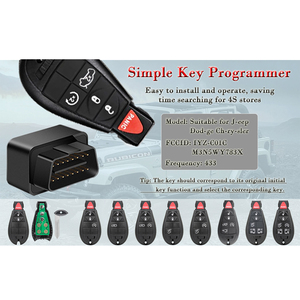 Herramienta de programador OBD Key Fob con botón de maletero 3 + 1, Chip electrónico de frecuencia 433, equipo de reparación de cuerpo J, modelo (J27 +)