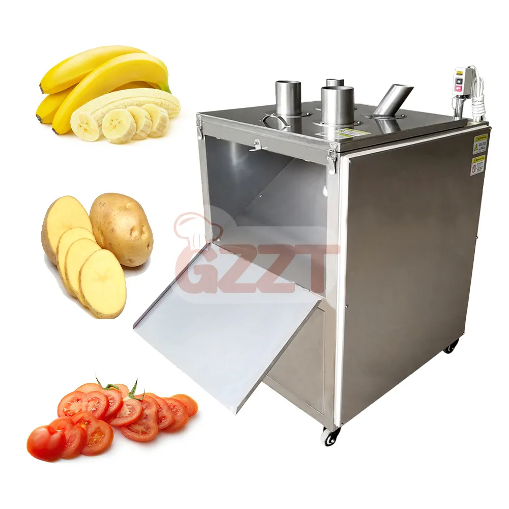 500キログラム/時間カッターバナナスライサー切断機市販のジャガイモ野菜タイバナナチップスバナナピールパウダー