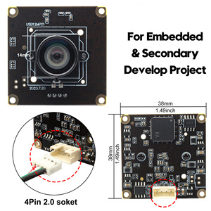 ELP 12MP USB <strong>Camera</strong> Module 1920x1080P High Speed 120fps Webcam Low Distortion Mini <strong>Camera</strong> Board for Linux, Raspberry Pi - Product Image 2