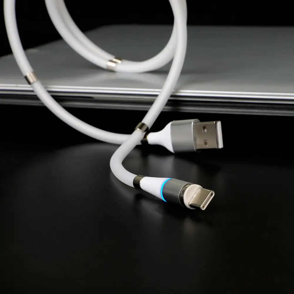 Лидер продаж, магнитный USB-кабель 3 в 1 с легкой катушкой, магнитный кабель для передачи данных для iphone