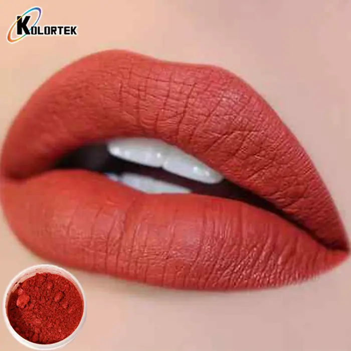 Kolortekเครื่องสำอางวัตถุดิบสีแดงเหล็กออกไซด์ผงสีเคลือบสำหรับลิปสติก