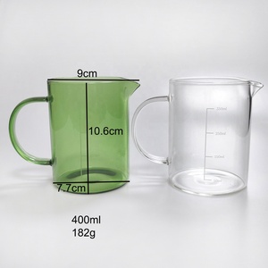 400ML 450ML Real Color Clear Customization Heat Resistant Measuring Glass <strong>Cups</strong> with Handle and Spouts Beaker Mugs Coffee <strong>Cup</strong> - Product Image 5