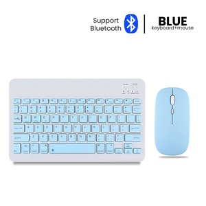 teclado y鼠标inalambrico蓝色可充电便携式超薄人体工程学无线蓝牙键盘和ipad 9号鼠标 - Product Image 2