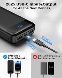 2025พาวเวอร์แบงค์มือถือ20000mAh ความจุเยอะพกพาได้รวดเร็วพร้อมจอแสดงผล LED ดิจิตอล - Product Image 6