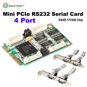 Rs232 DB9 Mini <strong>PCI</strong> Express Serial Expansion Controller Card Half Size Small Board Industrial Adapter Exar 17V354 Chip - Product Image 2