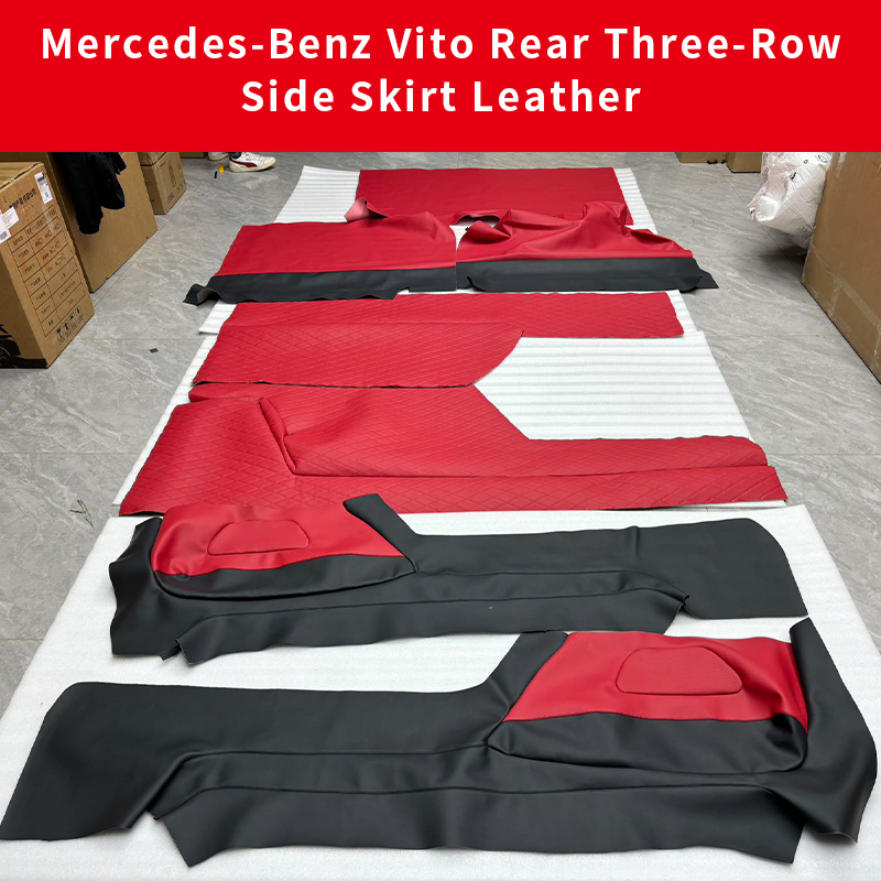 Faldón lateral de cuero para Mercedes-Benz Vito trasero de tres filas