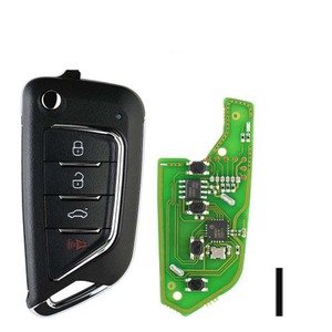 Xhorse กุญแจ VVDI XKCD02EN VVDI2ลวดกุญแจรีโมทพับได้4ปุ่มประเภทกุญแจสไตล์ Cadillac - Product Image 1