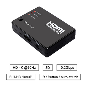 高品質HDMIスイッチ3ポートHDCP1.43D 12ビット3X1IRリモート自動UltraHDRGB 10.2Gbps 4K30Hz HDTV PCS用ビデオスイッチャー - Product Image 2