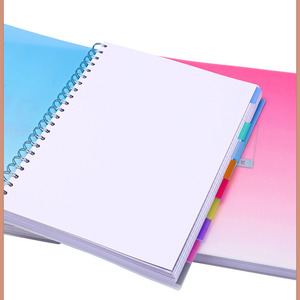 Customized A4 Coslorful Hard PP Cover Coil Spiral Planner 80 Gsm <strong>Paper</strong> Schedule Management Divider Page <strong>Index</strong> Label <strong>Notebook</strong> - Product Image 3