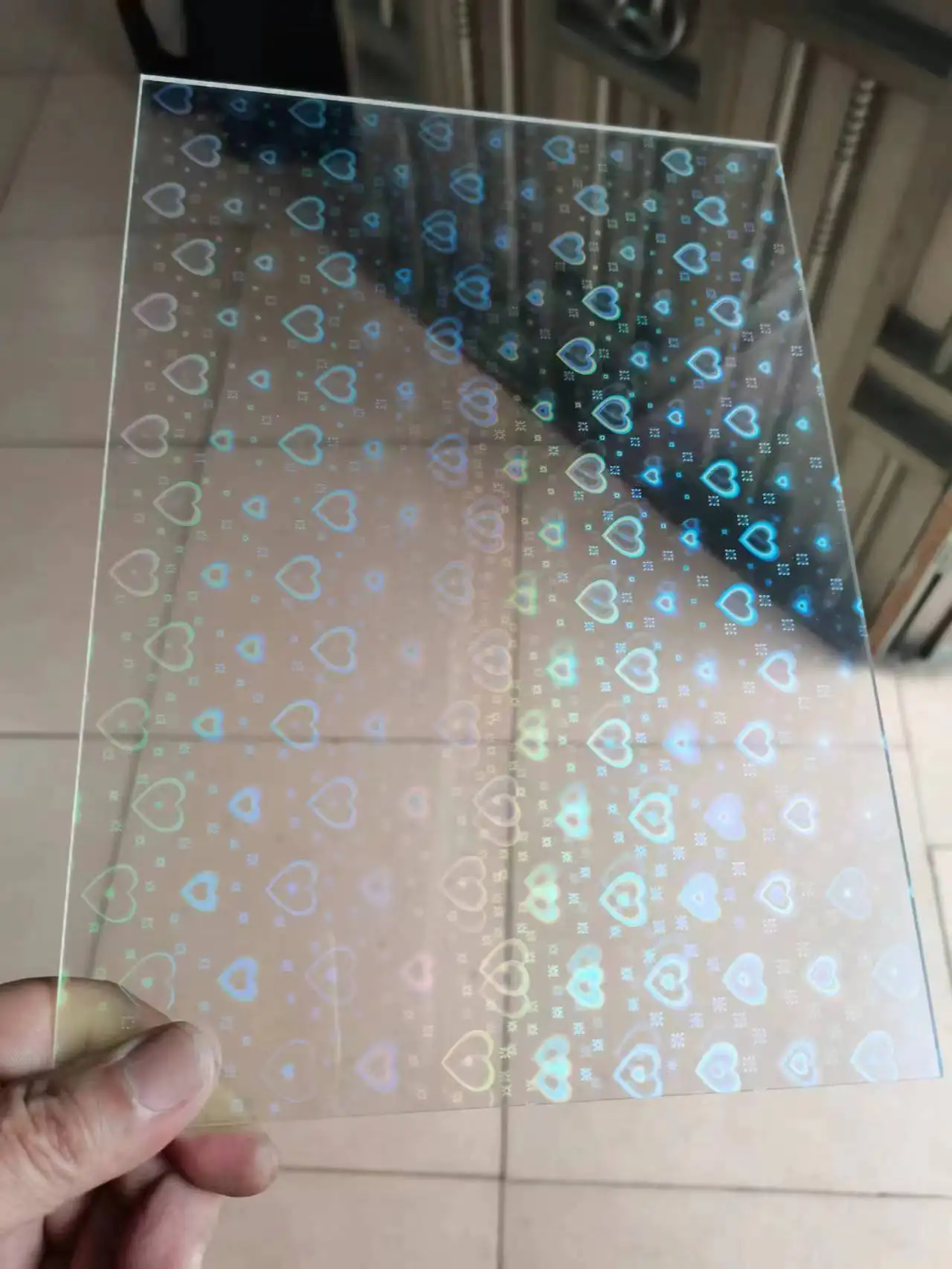 Wholesale Price Iridescent plastic sheet Textured Custom Made gradient acrylic sheet Rainbow acrylic holographic