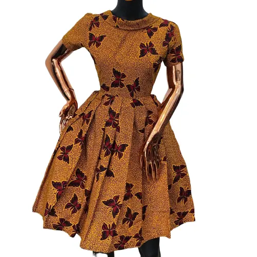 Vestido de baile feminino, vestido de baile curto com estampa africana moderno com padrões tradicionais para mulheres