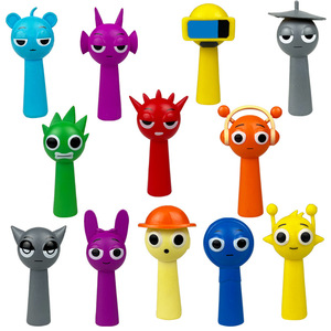 Ritim kutusu serisi Handoffice PVC oyuncak periferik oyunu bebek kör çanta bebek kek dekorasyon yapı taşı modeli Sprunki PVC oyuncak - Product Image 1