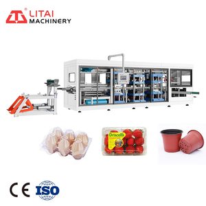 Fully Automatic Four Station Servo Motor Drive Plastic Thermoforming Machine for Making Food Containers from PET PP PS PVC - Product Image 1