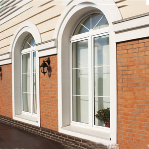 Çin üretici ses yalıtımı kavisli kemer sürgülü 3 katmanlı PVC pencere 88 windows - Product Image 3