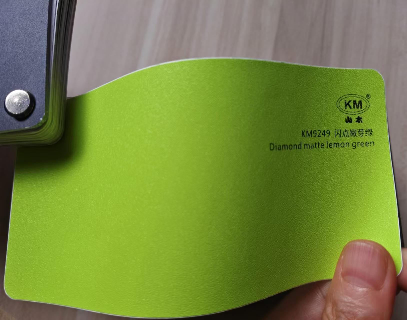 Diamond matte lemon green