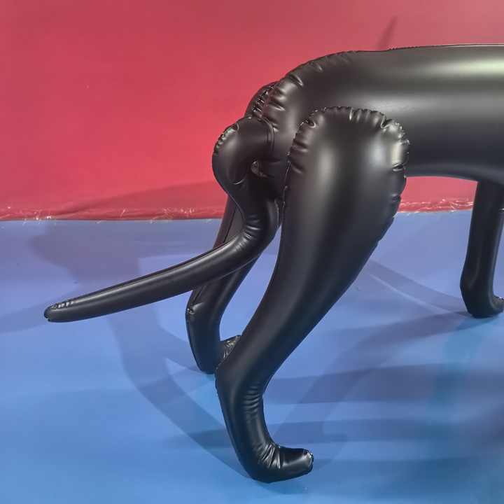 RTS toptan plastik şişme köpek reklam şişme köpek balon köpek siyah manken büyük boy 112cm bebek