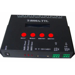Полноцветный светодиодный RGB-контроллер T8000A TTL T8000AC DMX 512 rgb SD-карта Пиксельная светодиодная RGB-контроллер программируемая Светодиодная лента контроллер освещения 8192 пикселей