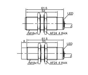 Salida analógica de LR18X Salida 0-10V + 0-20mA Cable sensores de posición sensores Sensor inductivo de proximidad 15-30VDC 3/4 hilos - Product Image 4