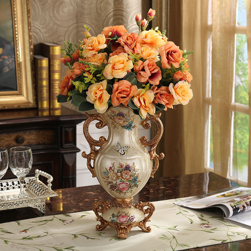 vase+ 4 pieces flowers