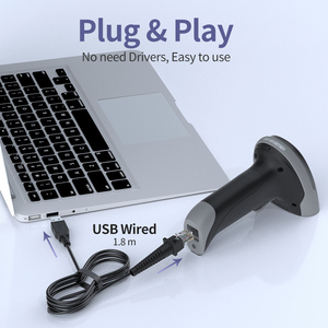 Lector de código de barras portátil Xincode pistola 1D 2D precio escáner de código de barras USB con cable Qr lector de código de barras de escaneo de código de barras farmacéutico - Product Image 3
