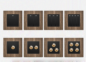Interruptor de 1/2/3 entradas, enchufe multifunción de 3/5 Pines, enchufes de Panel de madera Usb - Product Image 6