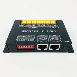 Декодер DMX512 RGBW, черный стальной корпус, 12-24 В, 8 а/канал, 4 канала, контроллер светодиодной ленты RGBW, декодер DMX 512 - Product Image 2