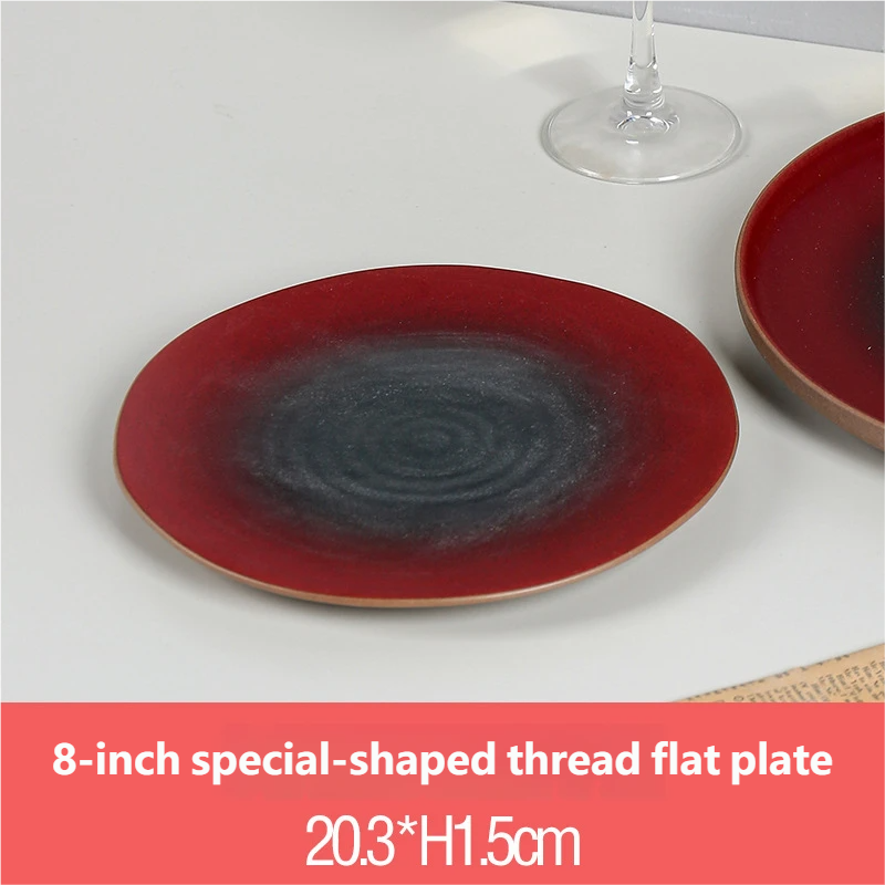 Plaque plate filetée de forme spéciale de 8 pouces