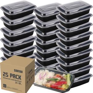Yemek kabı tek 1 bölmeli gıda kapları Bento öğle yemeği kutuları kapaklı - Product Image 1