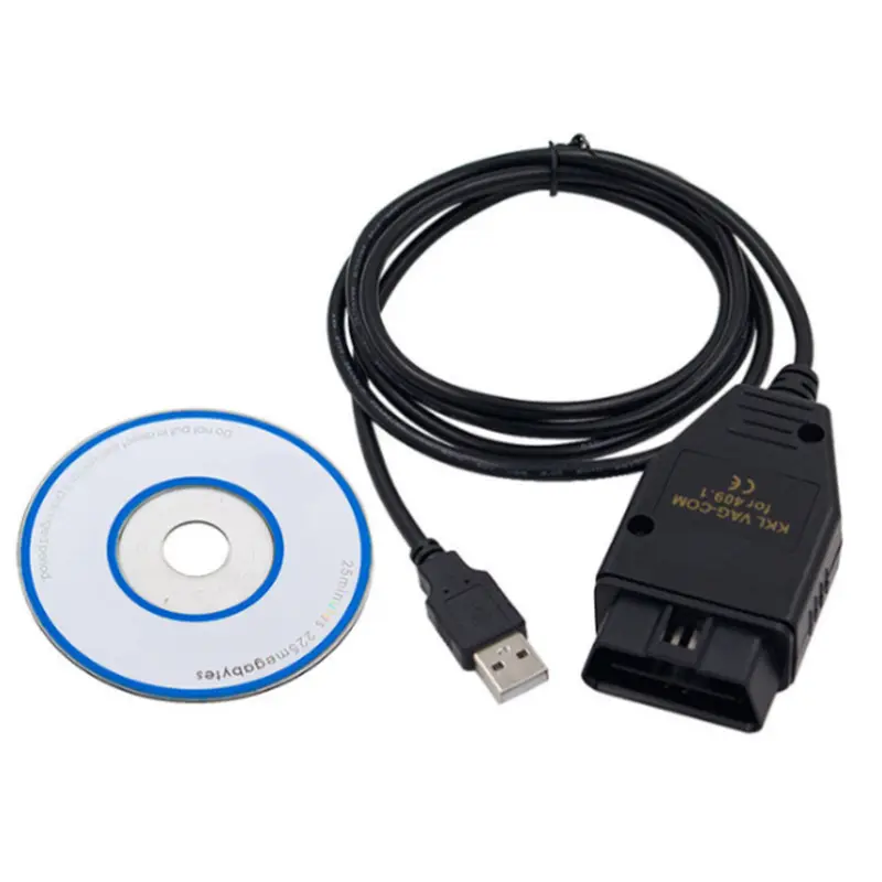 USB-OBD-Kabel VAG COM Schwarz KKL409.1 AUTO-Diagnosescanner-Tool mit FTDI32RL-Chipsatz für Au-di für VW für Sko-da