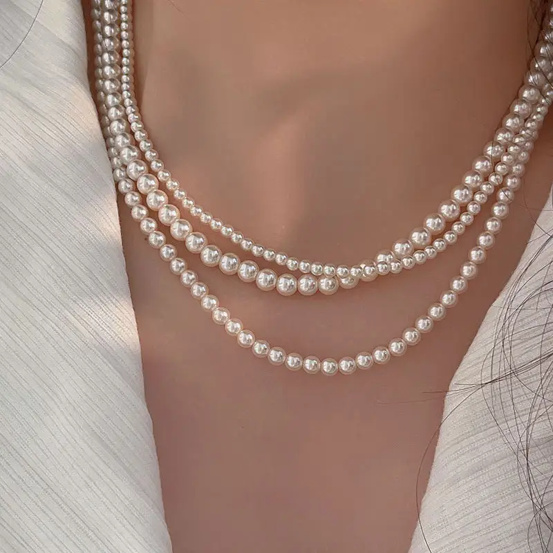 Carline bella collana di perle minimaliste bracciale gioielli di alta qualità S925 gioielli in argento regalo ipoallergenico per donna donna