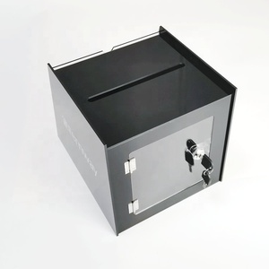 Bán buôn rõ ràng Acrylic cho S Tặng lá phiếu hộp giá tốt nhất từ thiện tiền hộp với khóa cho quảng cáo sử dụng - Product Image 2