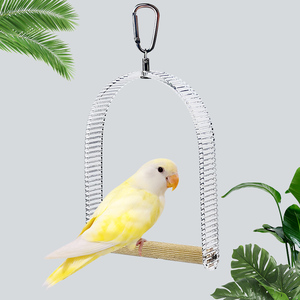 Katı desen ahşap levrek standı salıncak sopa oyuncak Cockatiel şakayık için Pet kuşlar için düğme kapatma tipi - Product Image 3