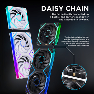 ASIAHORSE OEM Kit de ventilador de caja de computadora Premium con función de cadena de margaritas Ventiladores ARGB de 120mm para sistema de refrigeración de PC Enfriadores de ventilador RGB