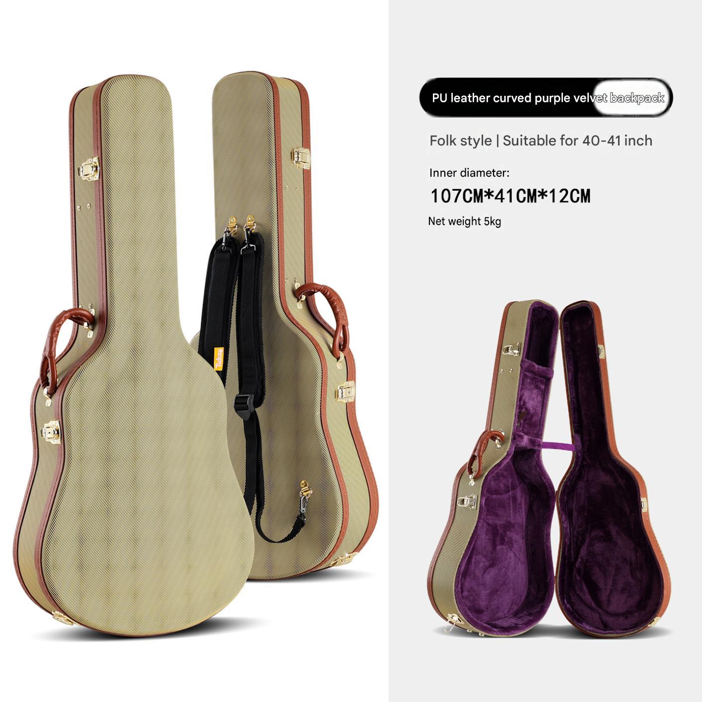 Mochila curva de terciopelo morado de 40/41 pulgadas
