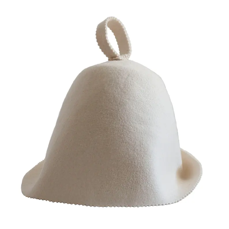 Erkekler ve kadınlar için rus popüler yün keçe sauna şapka özel renk