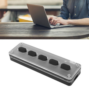 Gaming <strong>Keyboard</strong> Mini Macro <strong>Mechanical</strong> <strong>Keyboard</strong> Silicone Keys DIY <strong>Programmable</strong> Practical 5 Keys Widely Used for Music for Media - Product Image 2