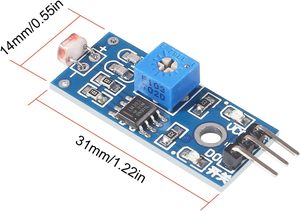 3-Pin 5MM <strong>LDR</strong> Photosensitive <strong>Sensor</strong> Module with Digital <strong>Light</strong> Detection LM393 ICs Product Type - Product Image 2