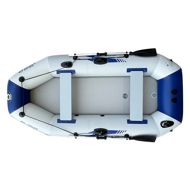 Solarmarinho barco de ar personalizado, barco de pesca inflável com parte inferior e 230 cm para 3 pessoas, certificação ce