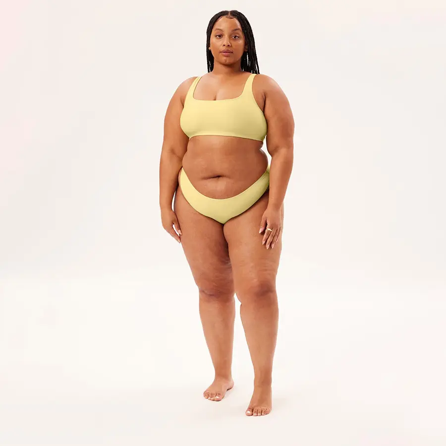 Dua Potong Set Pakaian Pantai Kebugaran Pakaian Dalam Pinggang Tinggi Seksi Ukuran Besar Pakaian Renang Bikini untuk Wanita Gemuk