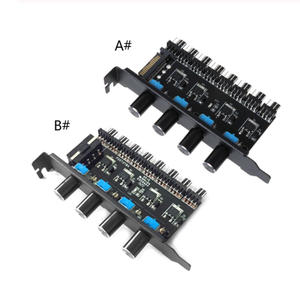 PC 8 Channels Fan Hub 4 Knob Cooling Fan Speed Controller for <strong>PCI</strong> Bracket 12V Fan <strong>Control</strong> Power Supply - Product Image 3