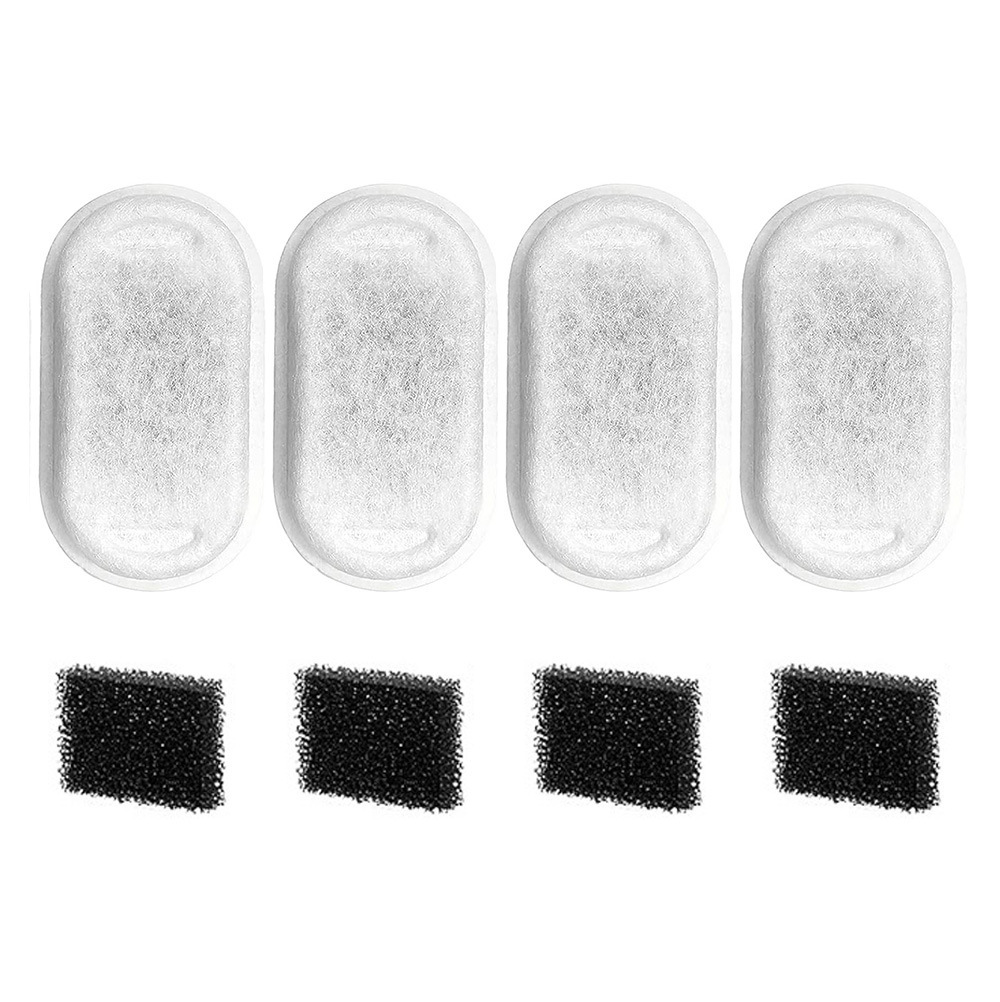 4 elementos filtrantes de pista + 4 filtros cuadrados de algodón