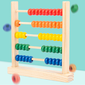 环保木制算盘儿童早期数学学习玩具数字计数算珠算盘 - Product Image 1