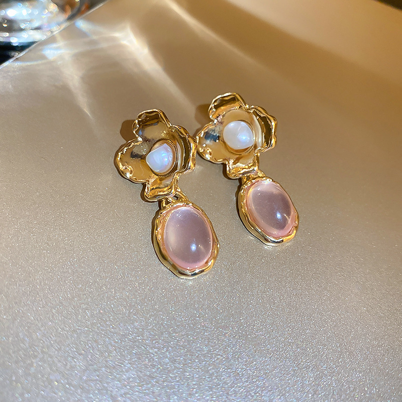 7 # or argent aiguille médiévale baroque fleur boucles d'oreilles