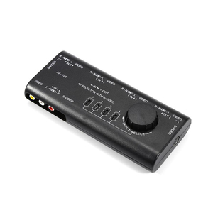 Conmutador de señal de Audio y vídeo 4 en 1, Selector de 4 vías con Cable RCA para televisión, DVD, VCD y TV