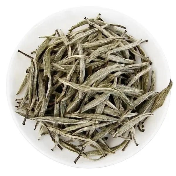 Aguja de plata de té blanco orgánico de China (baihaoyinzhen), té blanco natural y saludable