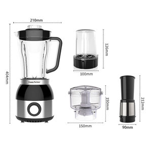Mutlu Partner 4 in1 blender sıkacağı 3 hız mutfak aletleri 1.8L çok fonksiyonlu mikser blender - Product Image 2