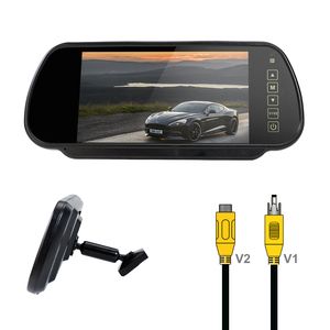 Apoyo 12-36V entrada 7 pulgadas OEM monitor de espejo retrovisor con conector RCA