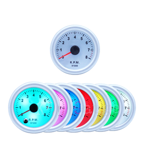 2'' 52mm 7 Color Light 0-8000 Auto <strong>RPM</strong> Meter <strong>White</strong> Face Car Tachometer Tacho Gauge Universal 12v - Product Image 6